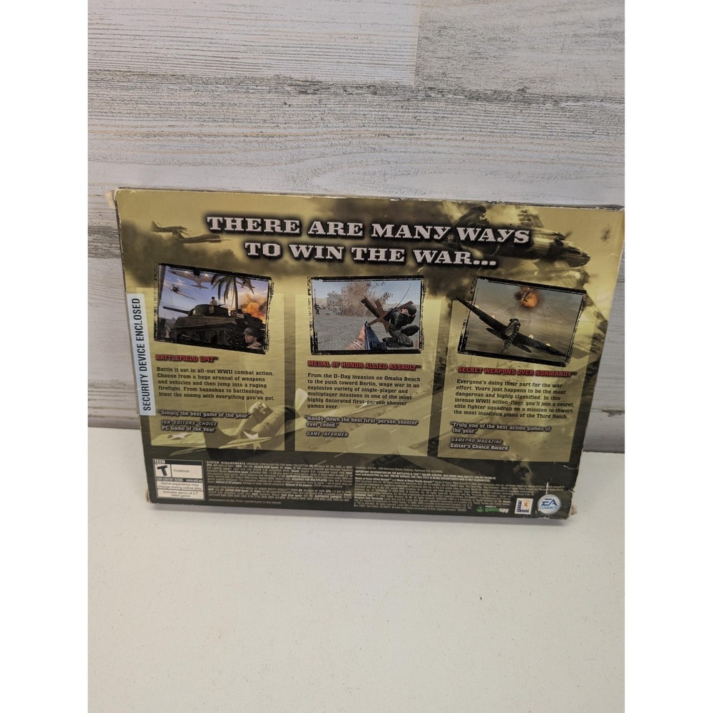World War II Collection Electronic Arts PC Game T Shooter NTSC-U/C Disc Box - Picture 3 of 3